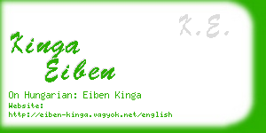 kinga eiben business card